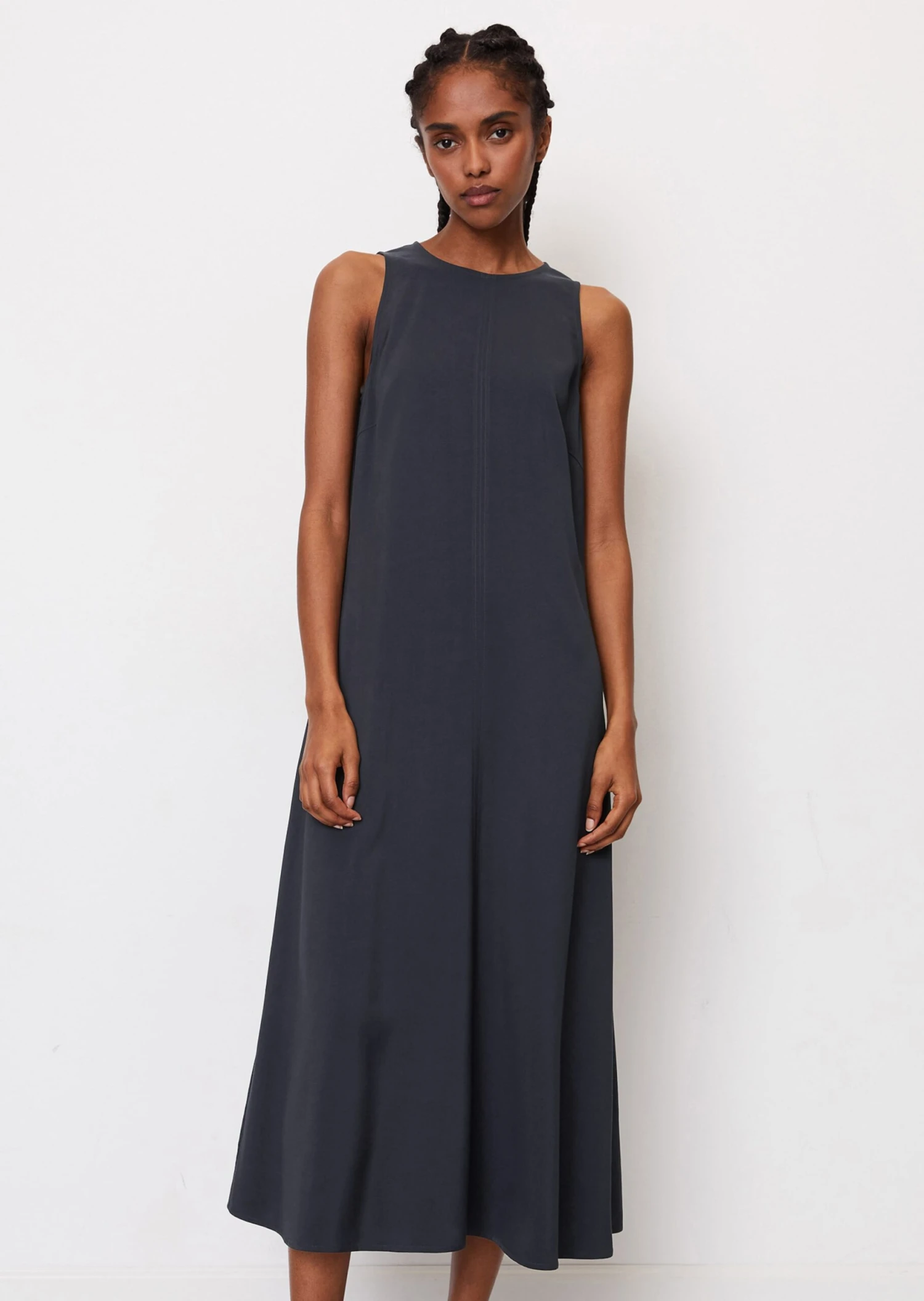 Marc O'Polo Sleeveless A-line Dress In Soft Viscose Twill 4 Marc O'Polo Sleeveless A-line Dress In Soft Viscose Twill – Bild 4