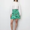 Marc O'Polo Mini Skirt With A Gathered Flounce In An Organic Cotton/lyocell Blend