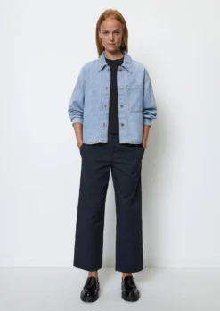 Marc O'Polo Oversize Denim Shirt In An Organic Cotton/lyocell Blend