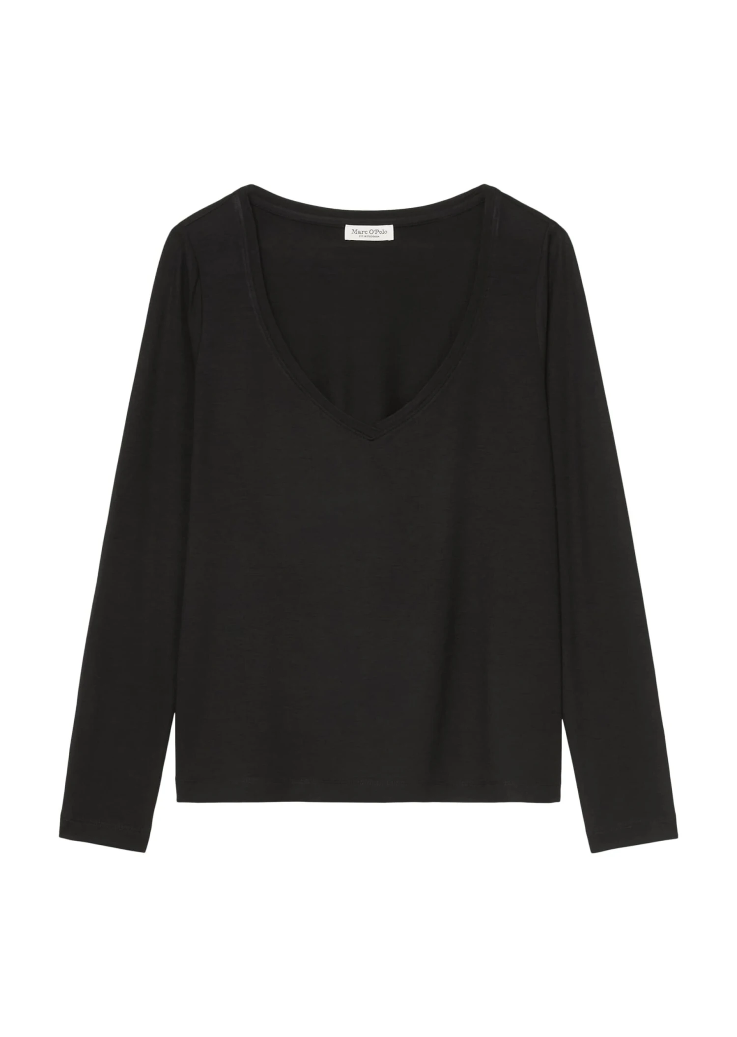 Marc O'Polo Long Sleeve V-neck Top From LENZING™ ECOVERO™ 8 Marc O'Polo Long Sleeve V-neck Top From LENZING™ ECOVERO™ – Bild 8