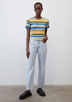 Marc O'Polo Striped T-shirt In A Slim Fit Made Of Finely Ribbed Jersey -Schlichte Eleganz 091967c579383c0daddd72d72e699909 scaled
