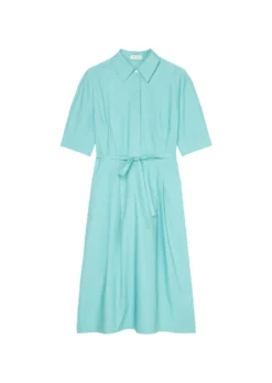 Marc O'Polo Shirt Dress With A Flared Skirt Made Of Paper Touch Poplin -Schlichte Eleganz 0ca5ce7f8360f4e7462f30af946870ba scaled