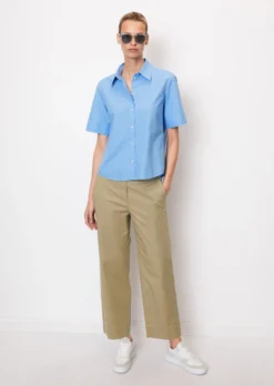 Marc O'Polo Short-sleeved Poplin Blouse In A Regular Fit Made Of Organic Cotton -Schlichte Eleganz 101e26248236cc24dec727d9c82e20b9 scaled