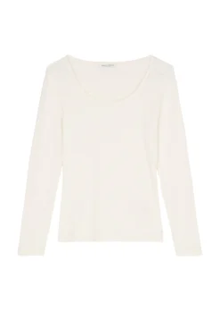 Marc O'Polo Long-sleeved Top With Round Neckline In Organic Cotton Slub Jersey -Schlichte Eleganz 1091f2386679c7b9fa52a20490d80e92 scaled