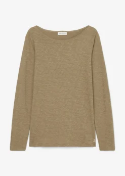 Marc O'Polo Long Sleeve Top With A Bateau Neckline, Regular Fit In Organic Cotton Slub Jersey -Schlichte Eleganz 10b684ed1305141147062cc96bd6e772 scaled
