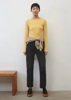 Marc O'Polo Striped Longsleeve Regular In Organic Cotton Slub Jersey