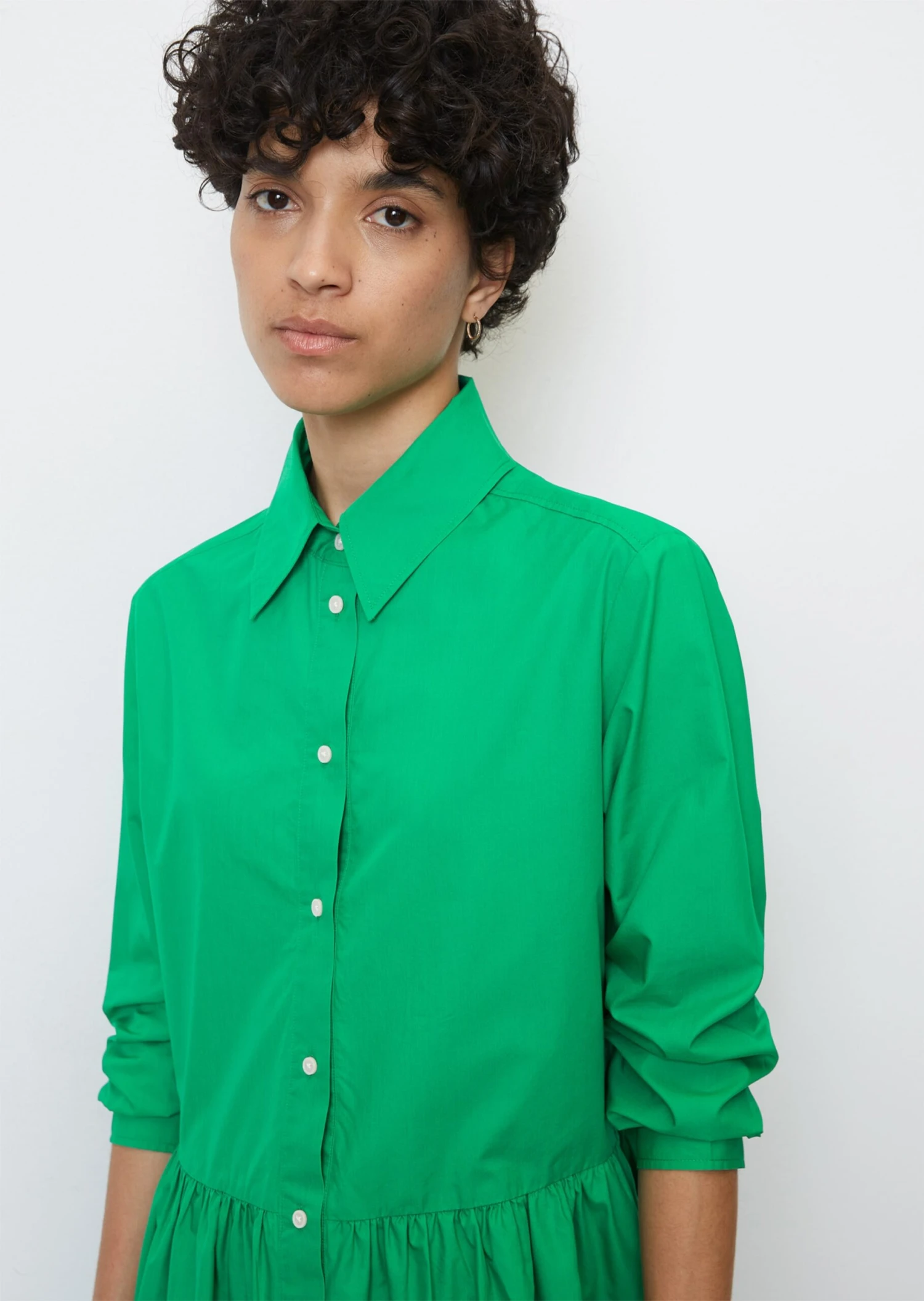 Marc O'Polo Blouse Dress With A Gathered Skirt Made From A Lightweight Organic Cotton/lyocell Blend 5 Marc O'Polo Blouse Dress With A Gathered Skirt Made From A Lightweight Organic Cotton/lyocell Blend – Bild 5