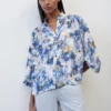 Marc O'Polo Wide Printed Blouse In A Cupro/viscose Blend