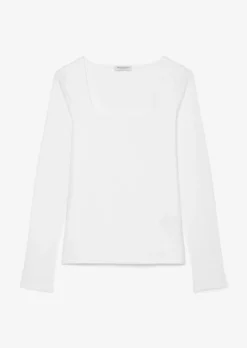 Marc O'Polo Long Sleeve Top In A Regular Fit With A Square Neckline Made Of Stretch Jersey 15 Marc O'Polo Long Sleeve Top In A Regular Fit With A Square Neckline Made Of Stretch Jersey -Schlichte Eleganz 1a44b7e50ab3dc657d65628bcee58618 scaled
