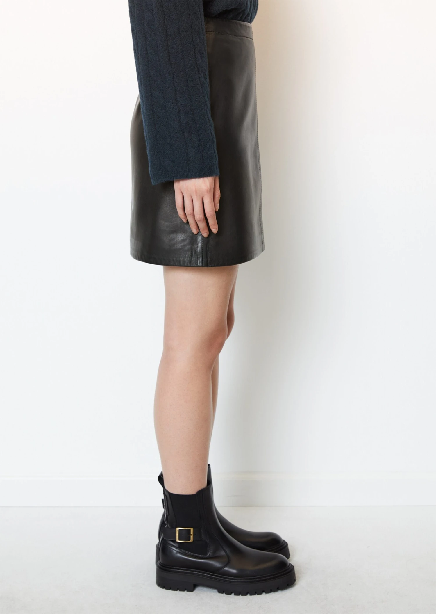 Marc O'Polo Leather Mini Skirt Regular Made From Soft Lamb Nappa 6 Marc O'Polo Leather Mini Skirt Regular Made From Soft Lamb Nappa – Bild 6