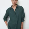 Marc O'Polo Boyfriend Shirt Blouse Oversize From Organic Cotton Poplin