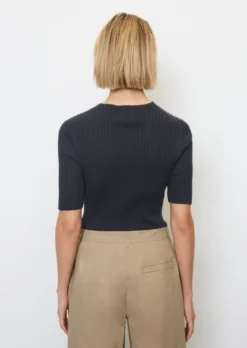 Marc O'Polo Short Sleeve Rib Knit Jumper Made Of Cotton/linen Slub Yarn -Schlichte Eleganz 1da922341c495357c5fd823aac11b34e scaled
