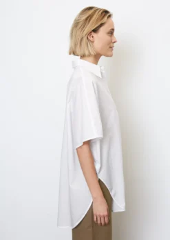 Marc O'Polo Wide Blouse In The Style Of A Cape In Paper Touch Poplin -Schlichte Eleganz 1ff579e2770c1d05b28e00fdc6eac0b5 scaled