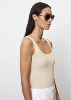 Marc O'Polo Sleeveless Top In A Shaped Fit Made Of Stretchy Organic Cotton Jersey