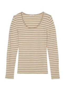 Marc O'Polo Long Sleeve Top With Stripes In Organic Cotton Slub Jersey -Schlichte Eleganz 21fbcdf525f17773c352279426bccd46 scaled
