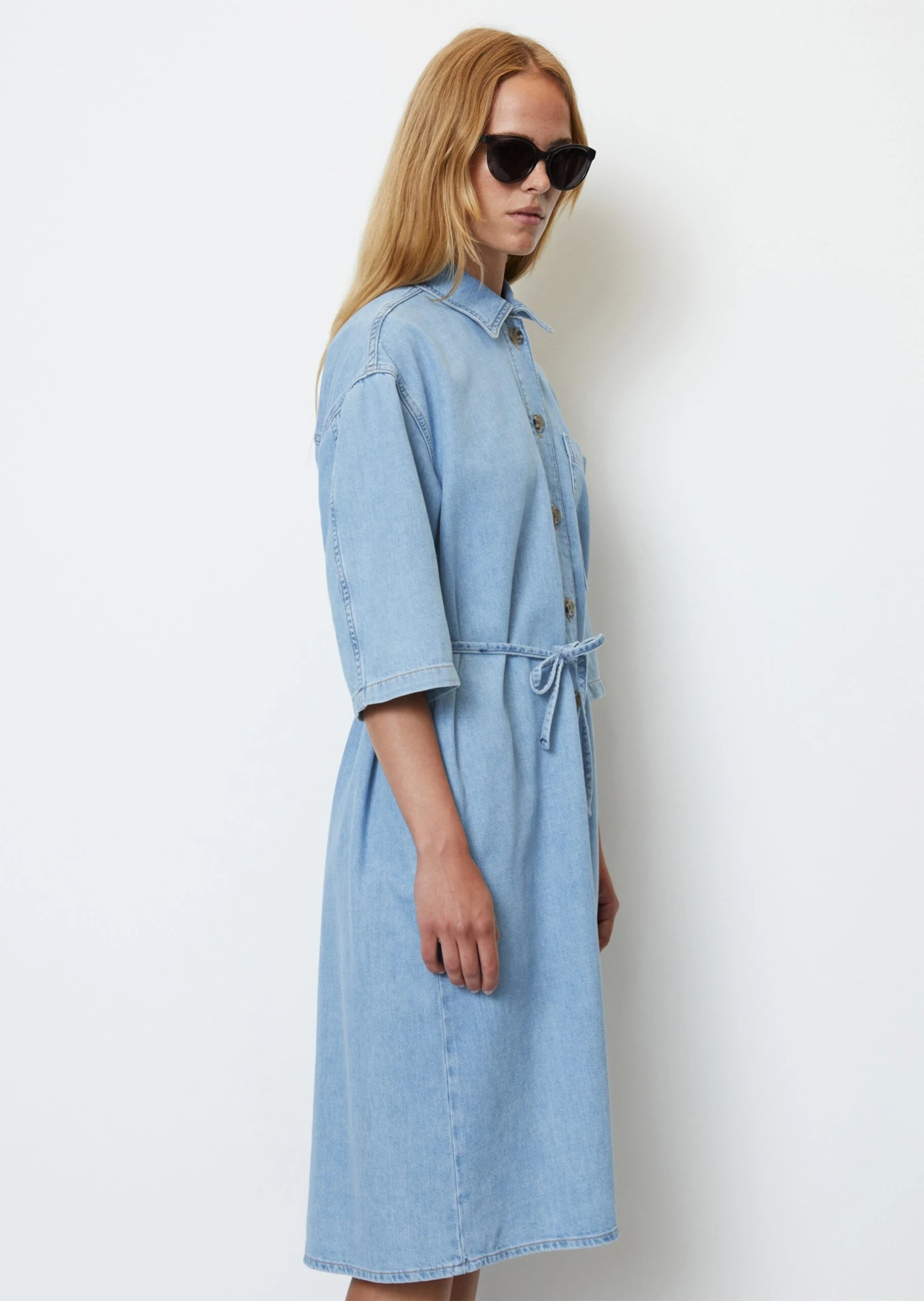Marc O'Polo Denim Shirt Blouse Dress Relaxed In An Organic Cotton/lyocell Blend 6 Marc O'Polo Denim Shirt Blouse Dress Relaxed In An Organic Cotton/lyocell Blend – Bild 6