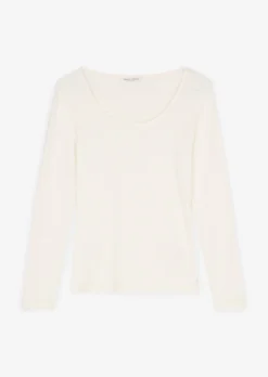 Marc O'Polo Long-sleeved Top With Round Neckline In Organic Cotton Slub Jersey -Schlichte Eleganz 234724a4af169d106dc49a74c65f6190 scaled