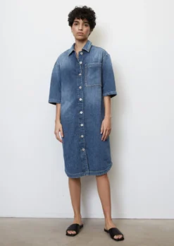 Marc O'Polo H-line Denim Dress Made Of Denim With A Cashmere Texture -Schlichte Eleganz 2383cd40522da6b6a4c3ffd9b8b95ab7 scaled