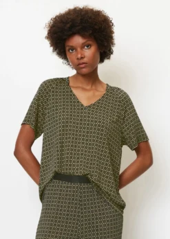 Marc O'Polo Jersey Blouse Top With An All-over Print -Schlichte Eleganz 282c20056c5442b504437c116ac9ebc5 scaled