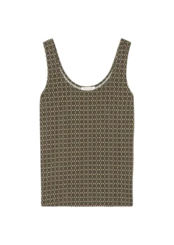 Marc O'Polo Patterned Sleeveless Top Made Of Stretch Viscose Jersey -Schlichte Eleganz 2efeeb50e2680ea81f81c388115786d2 scaled