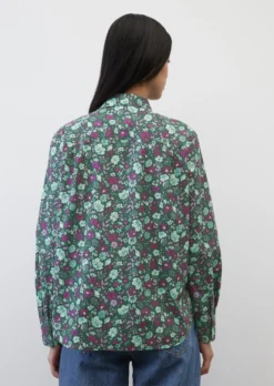 Marc O'Polo Flared Blouse With Allover Print Made Of Paper Touch Poplin -Schlichte Eleganz 32ac6a35c024c4e0af65bf9e2bf08f4e scaled