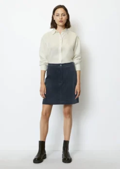 Marc O'Polo Mini Skirt Straight Made From Stretchy Velvet