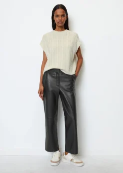 Marc O'Polo Leather Pants Regular Made Of Soft Lamb Nappa Leather
