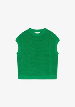 Marc O'Polo Openwork Sleeveless Knitted Jumper Made Of An Organic Cotton And Linen Blend -Schlichte Eleganz 349e68be53b42fb3766b08548ec5475d scaled
