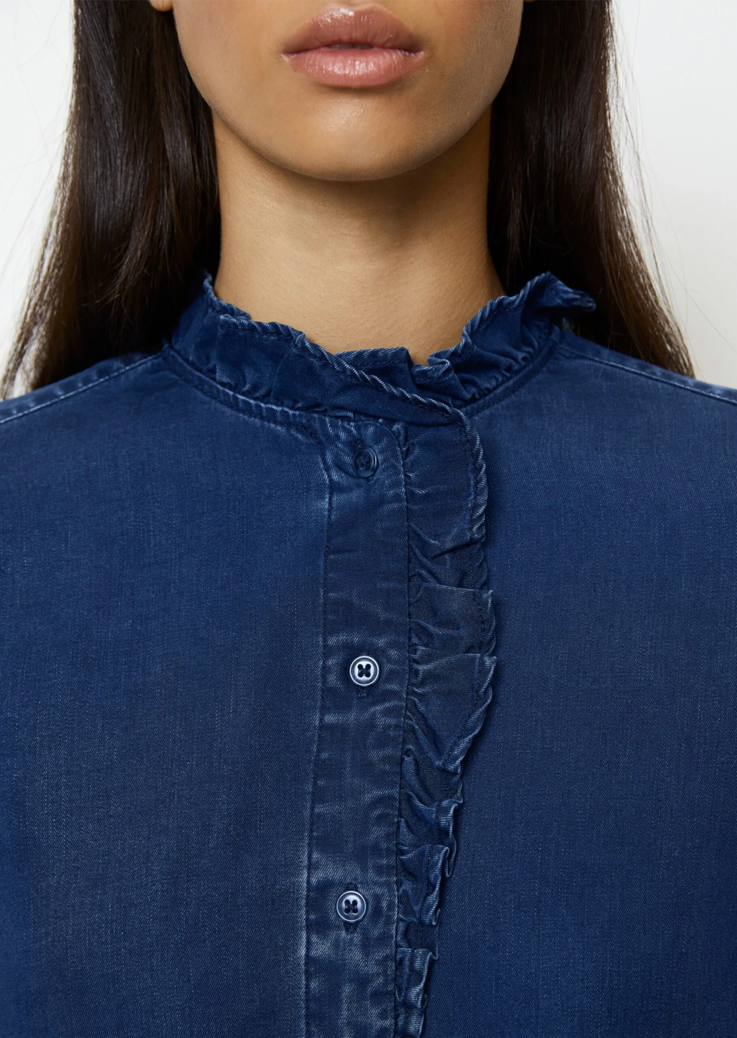 Marc O'Polo Jeans Ruffle Blouse Regular Made From TENCEL™ Lyocell 5 Marc O'Polo Jeans Ruffle Blouse Regular Made From TENCEL™ Lyocell – Bild 5