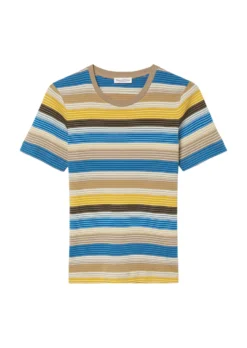 Marc O'Polo Striped T-shirt In A Slim Fit Made Of Finely Ribbed Jersey -Schlichte Eleganz 361a704036246ce1c3dfaeeb184d855d scaled