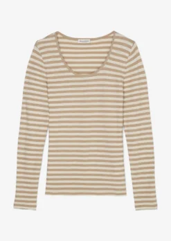 Marc O'Polo Long Sleeve Top With Stripes In Organic Cotton Slub Jersey -Schlichte Eleganz 3656ba3f8a2bb557f6cb79e437ed1372 scaled