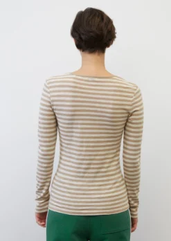 Marc O'Polo Long Sleeve Top With Stripes In Organic Cotton Slub Jersey -Schlichte Eleganz 376c21d2656753dd5d4cd65ef93c9869 scaled