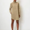 Marc O'Polo Short Shirt Dress Made Of A Stretchy Organic Cotton Blend