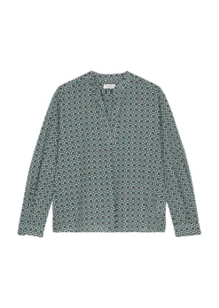 Marc O'Polo Long Sleeve Blouse With An All-over Print, Regular Fit In Voile Fabric With A Silky Touch -Schlichte Eleganz 3aabc362988fbb9e9ea22fb102ac0c38 scaled