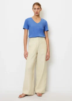 Marc O'Polo V-neck T-shirt In A Regular Fit Made Of Lightweight Single Jersey