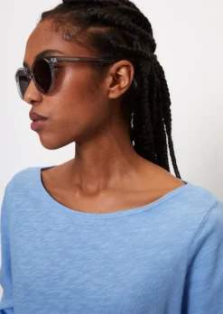 Marc O'Polo Bateau Neck Long Sleeve Top, Regular Fit In A Lightweight Slub Jersey Fabric -Schlichte Eleganz 3e049eab35db6c37b049218a8d6fcb4d scaled