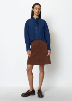 Marc O'Polo Jeans Ruffle Blouse Regular Made From TENCEL™ Lyocell -Schlichte Eleganz 3eb0a49ac9d17f27b2faf434578d315d scaled