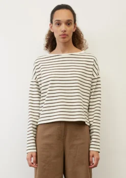 Marc O'Polo Stretchy, Striped Long Sleeve Top In A Regular, Cropped Fit Made Of Soft, Peached Jersey -Schlichte Eleganz 414d5469a83a1e9b680a872f3abca937 scaled