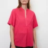 Marc O'Polo Short Sleeve Tunic Blouse Made Of Crisp Cotton Voile