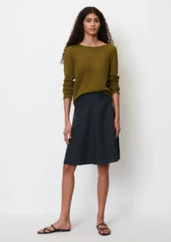 Marc O'Polo Flared Linen Skirt With An In-seam Zip