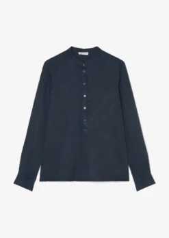 Marc O'Polo Flowing Blouse With Stand Up Collar From Tencel™-Lyocell -Schlichte Eleganz 46460d78c7629250815ca15b6557953b scaled