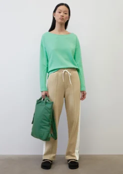 Marc O'Polo Interlock Jersey Long Sleeve Top Made Of Blended Organic Stretch Cotton