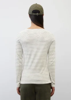 Marc O'Polo Striped Longsleeve Regular Made Of Fine Organic Cotton -Schlichte Eleganz 48bfcdbbe4a7d41bb427130a8fc6f242 scaled
