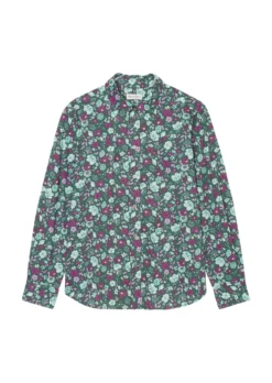 Marc O'Polo Flared Blouse With Allover Print Made Of Paper Touch Poplin -Schlichte Eleganz 490e1f2597896533bd88bf3b931698b3 scaled