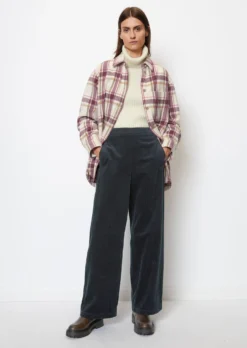 Marc O'Polo Corduroy Trousers Straight With A Partially Elasticated Waistband