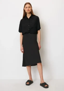 Marc O'Polo Flowing Slip Skirt Made From Viscose Twill