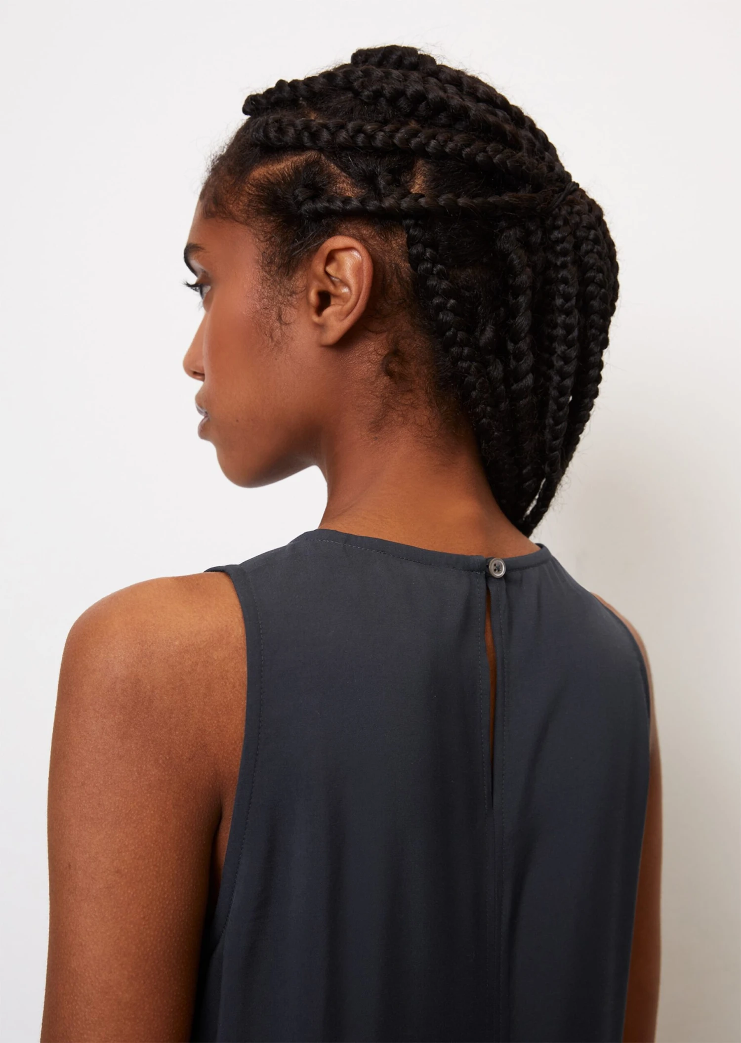 Marc O'Polo Sleeveless A-line Dress In Soft Viscose Twill 5 Marc O'Polo Sleeveless A-line Dress In Soft Viscose Twill – Bild 5