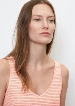 Marc O'Polo Striped Sleeveless Linen Top In A Shaped Fit Made Of High-quality Jersey -Schlichte Eleganz 52b131025df50ef04b0a918620ae71ac scaled