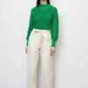 Marc O'Polo Barrel Trousers With A Belt Made Of An Organic Cotton And Linen Blend