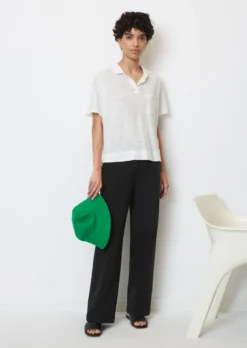 Marc O'Polo Slub Jersey Polo Shirt Made Of A Cotton/viscose Blend